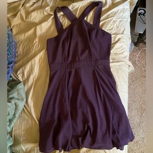 Lulu’s wedding guest dress. Rich purple color